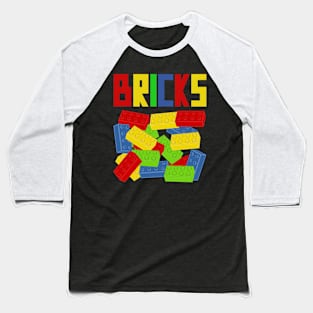 Colored Bricks Baseball T-Shirt